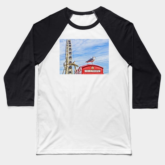 Brighton Seafront Baseball T-Shirt by millroadgirl